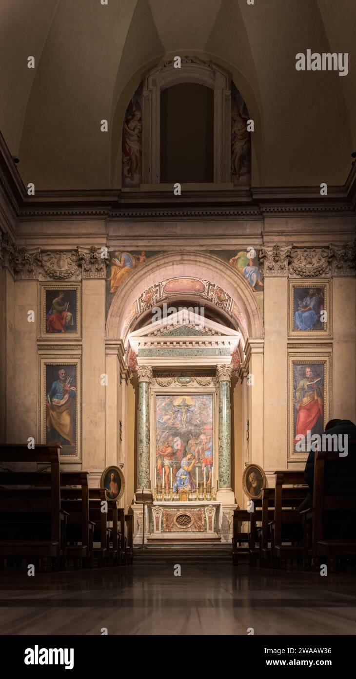 Chapelle latérale dans la basilique papale de Santa Maria Maggiore (Sainte Marie majeure) dédiée à la vierge Marie la mère de Jésus, Rome, Italie. Banque D'Images