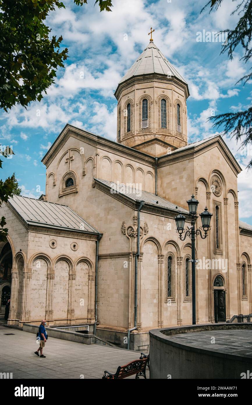L'église Kashveti de St George dans l'avenue Shota Rustaveli dans le quartier de Mtatsminda à Tbilissi, Géorgie Banque D'Images