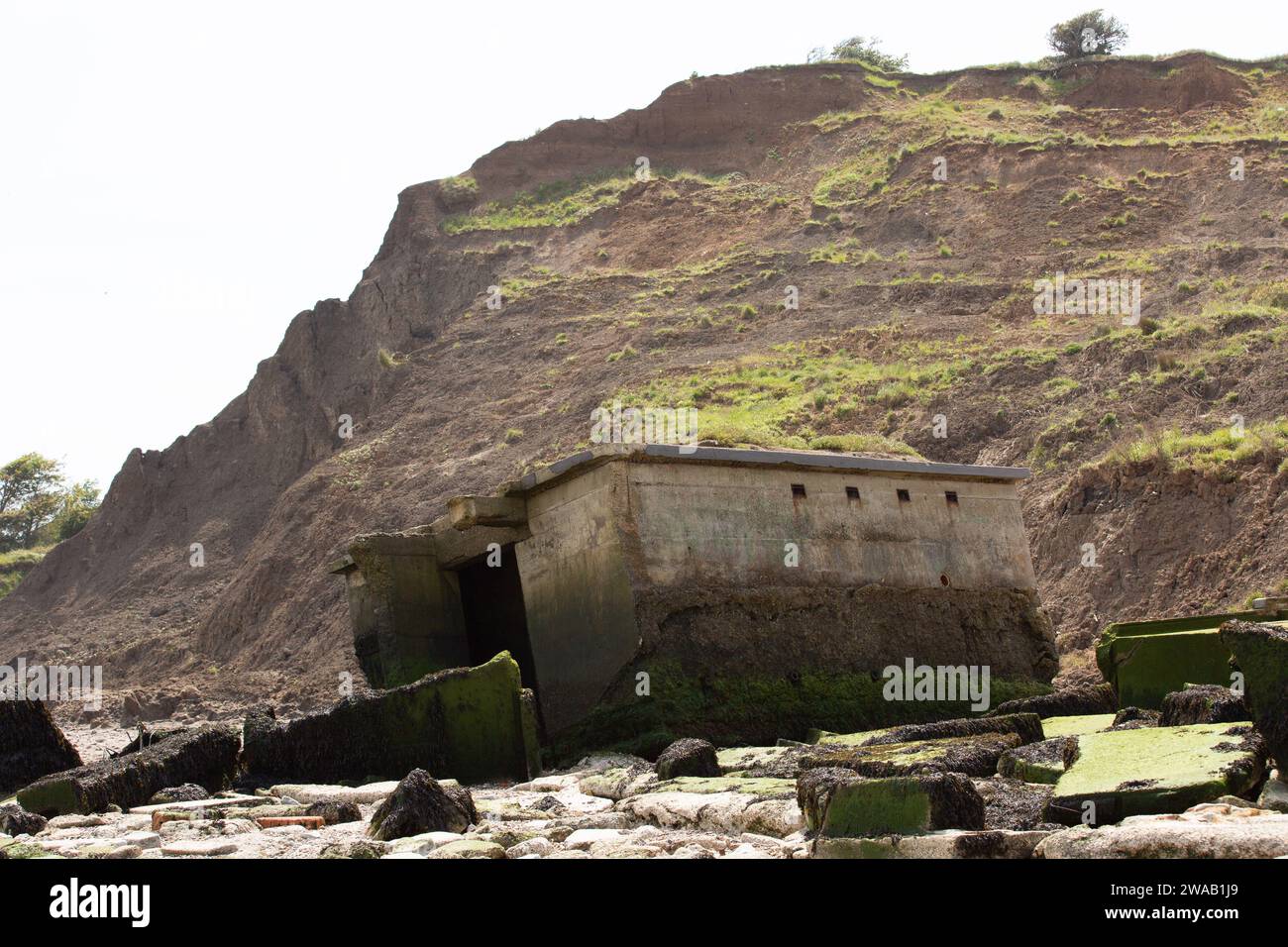 Batterie du pistolet Warden point WW2 Banque D'Images