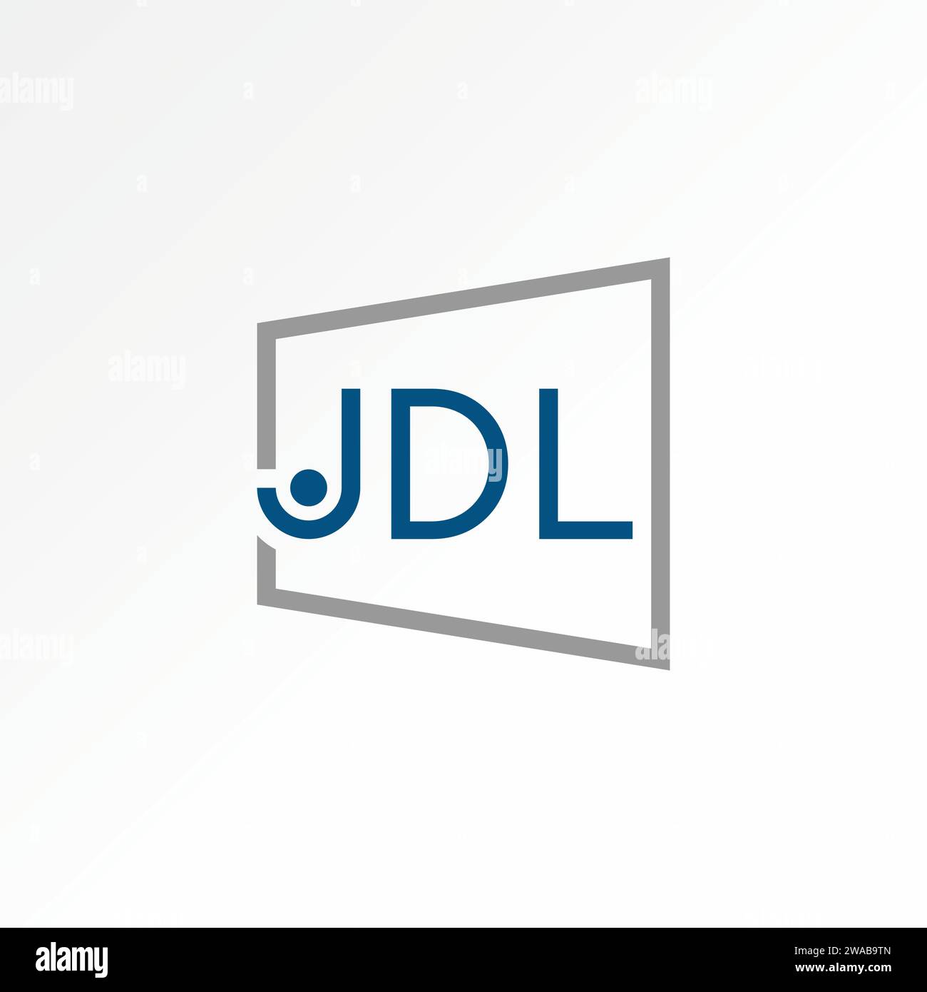 Logo design graphique concept créatif premium abstrait vecteur stock unique lettre initiale JDL police écran de fenêtre de ligne humaine lié à l'art heureux actif Illustration de Vecteur