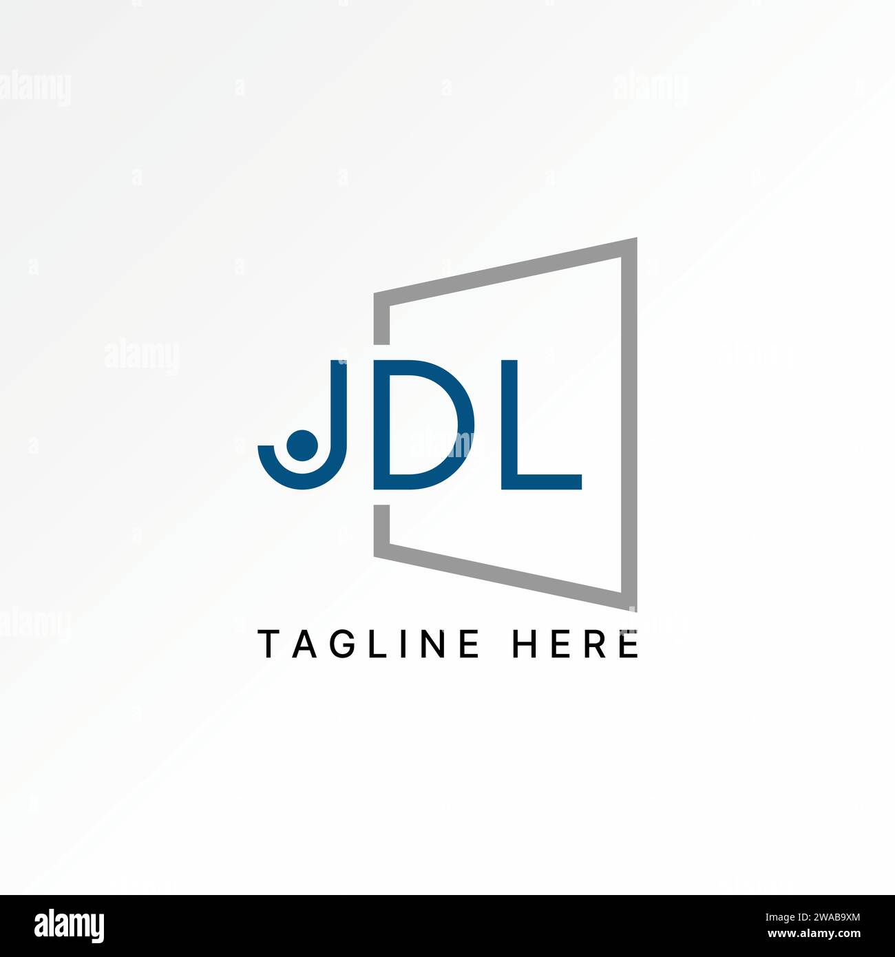 Logo design graphique concept créatif premium vecteur abstrait stock unique lettre initiale JDL police écran de fenêtre de ligne humaine lié à l'art heureux actif Illustration de Vecteur