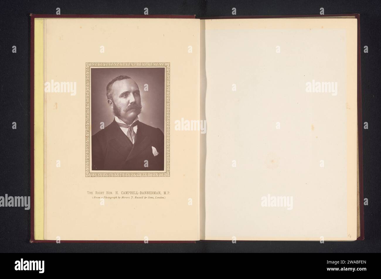 La très honorable. H. Campbell-Bannerman, député, Russell & Sons, c. 1875 - c. 1880 impression photomécanique politicien en papier londonien, p. ex. chef de parti Banque D'Images