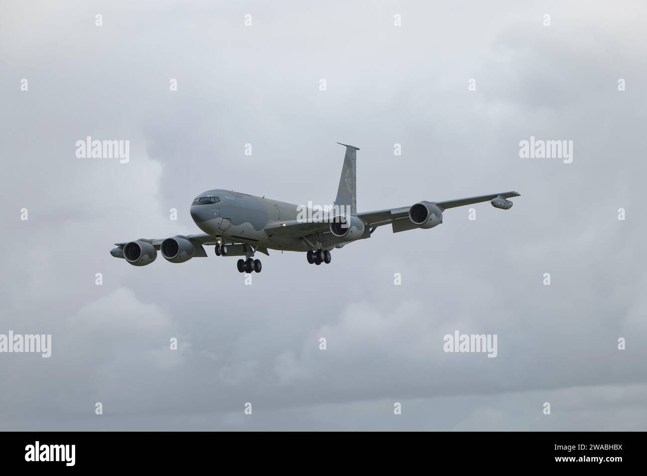 Metrea Strategic Mobility Boeing KC-135 Stratotanker Air-t-Air ravitaillant l'avion N572MA arrive à la RAF Fairford en Angleterre pour participer au riat Banque D'Images