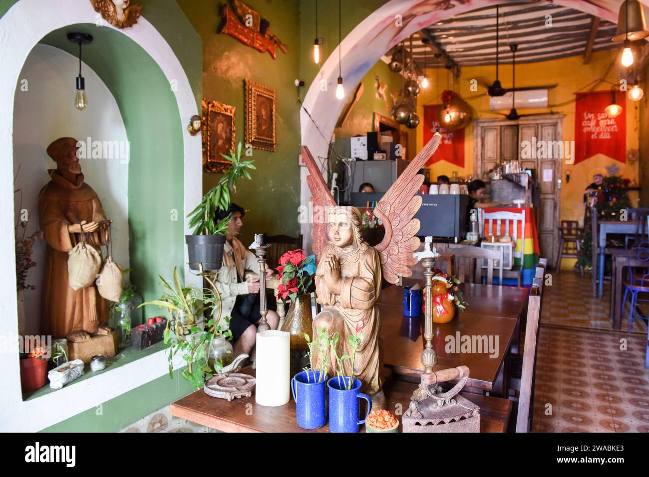 Café la Abadia dans le centro de Merida, Mexique Banque D'Images