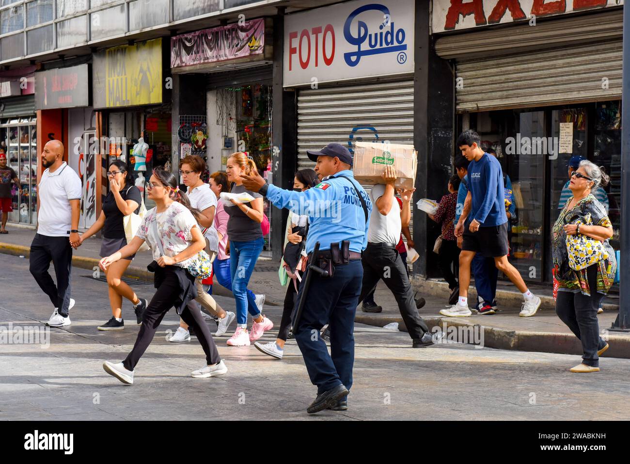 Officier de police de la circulation, Merida Mexique Banque D'Images