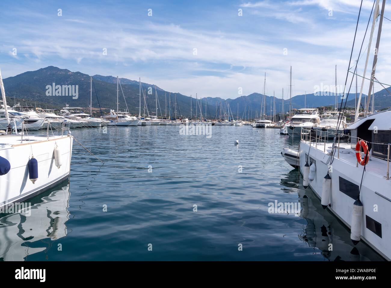 Image de Propriano, un port du Sud-Ouest de la Corse. Banque D'Images