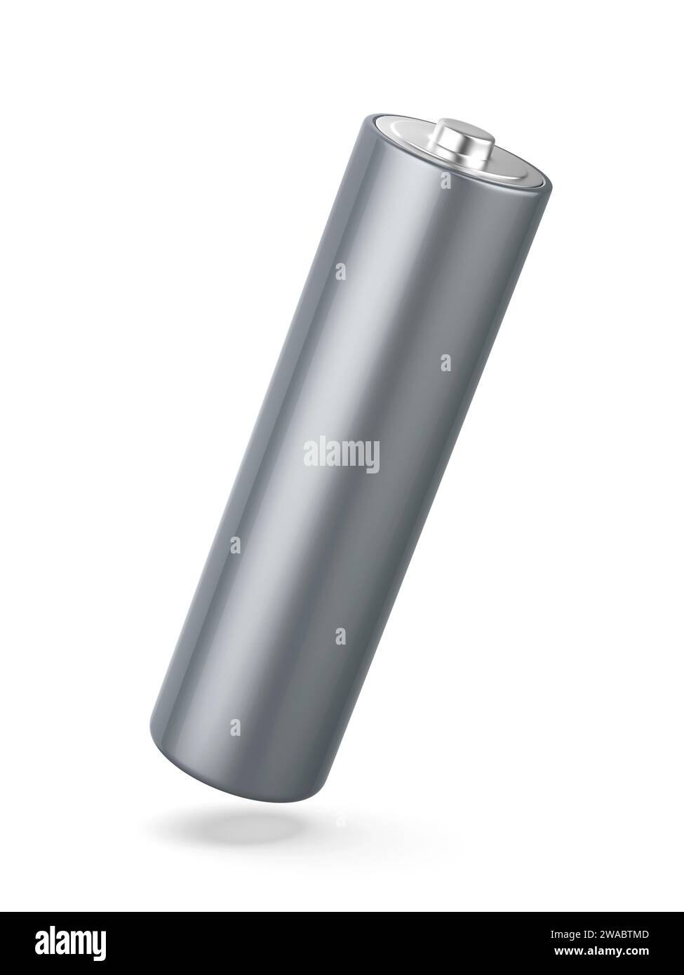 Pile de taille AA sur fond blanc Banque D'Images