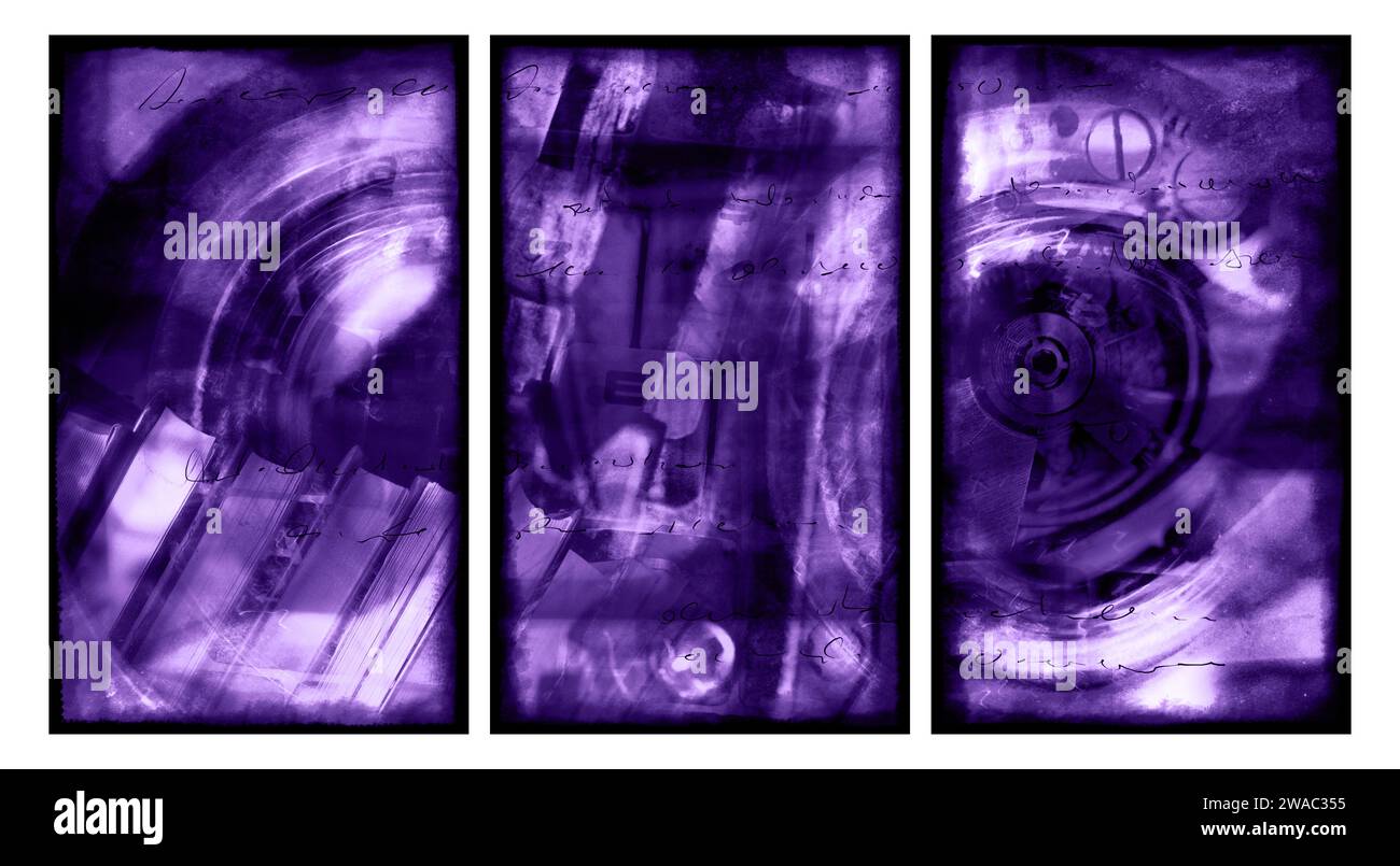 Triptyque intérieur moderne. Banque D'Images