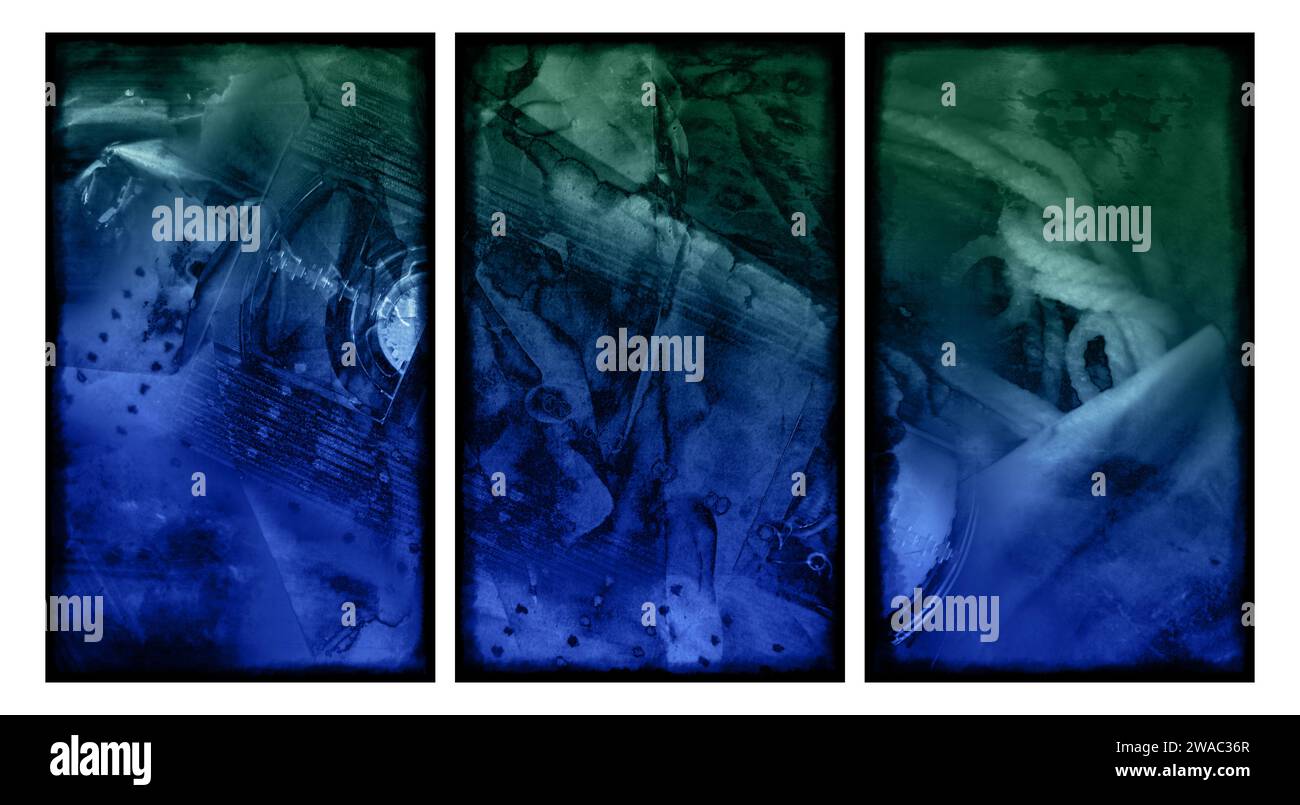 Triptyque intérieur moderne. Banque D'Images