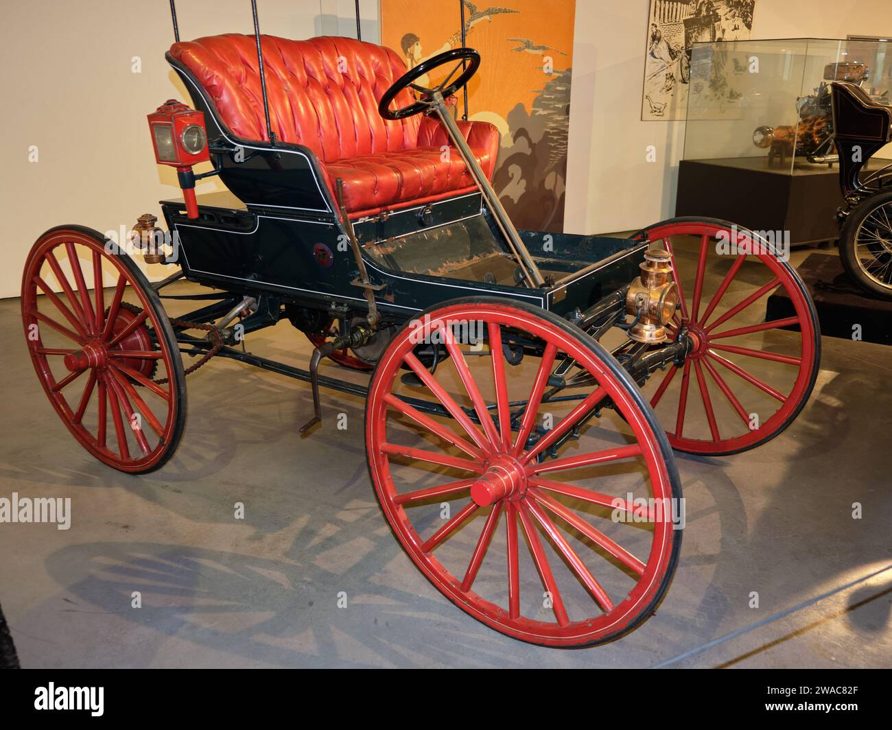 Gagnant 1898, l'un des premiers véhicules au musée atuomobile de Málaga, Espagne. Banque D'Images