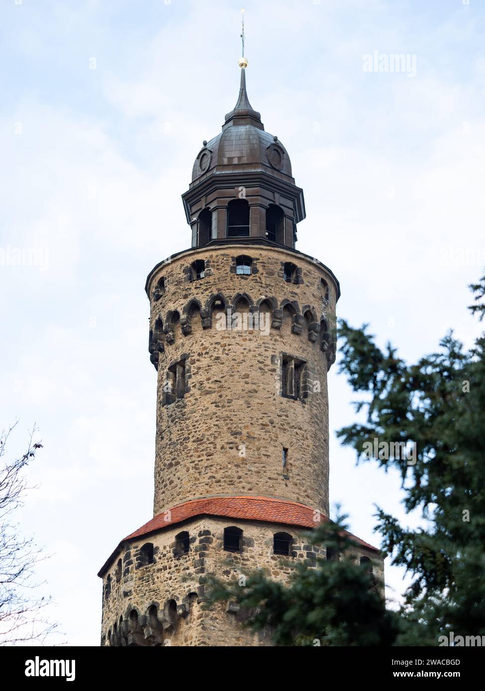 Bâtiment de la tour Reichenbach à Görlitz, Allemagne. La partie de la fortification historique de la ville est un monument médiéval célèbre. Banque D'Images