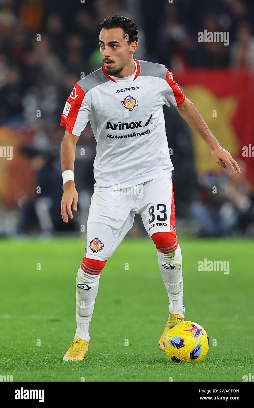 Rome, Italie. 03 janvier 2024. Rome, Italie 03.01.2024 : en action lors de la COUPE TIM D'ITALIE 2023-2024, tour de 16, match de football AS ROMA VS CREMONESE au Stade Olympique de Rome. Crédit : Agence photo indépendante/Alamy Live News Banque D'Images
