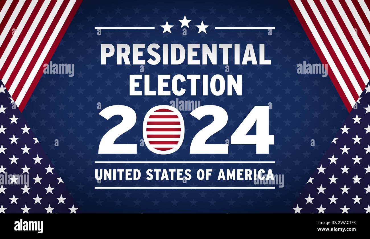 Bannière de l'élection présidentielle AMÉRICAINE en 2024 - votes américains Banque D'Images