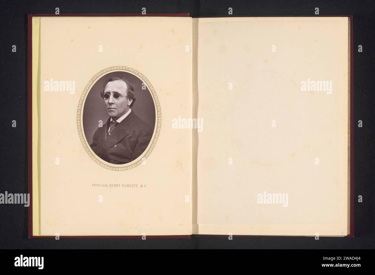 Professeur Henry Fawcett, député, anonyme, c. 1875 - c. 1880 papier imprimé photomécanique politicien, p. ex. chef de parti Banque D'Images