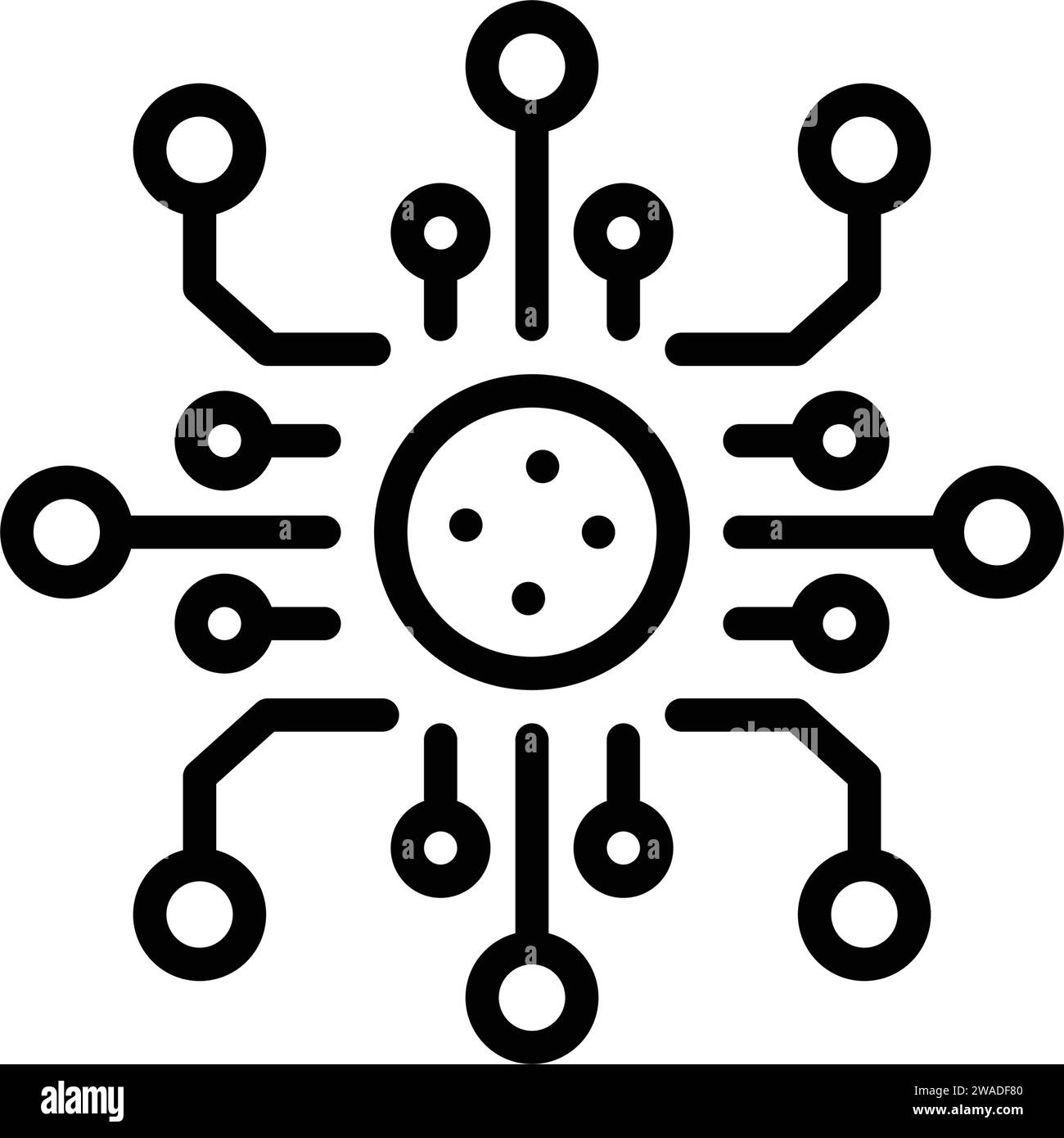 Icône de numérisation,technologie Illustration de Vecteur