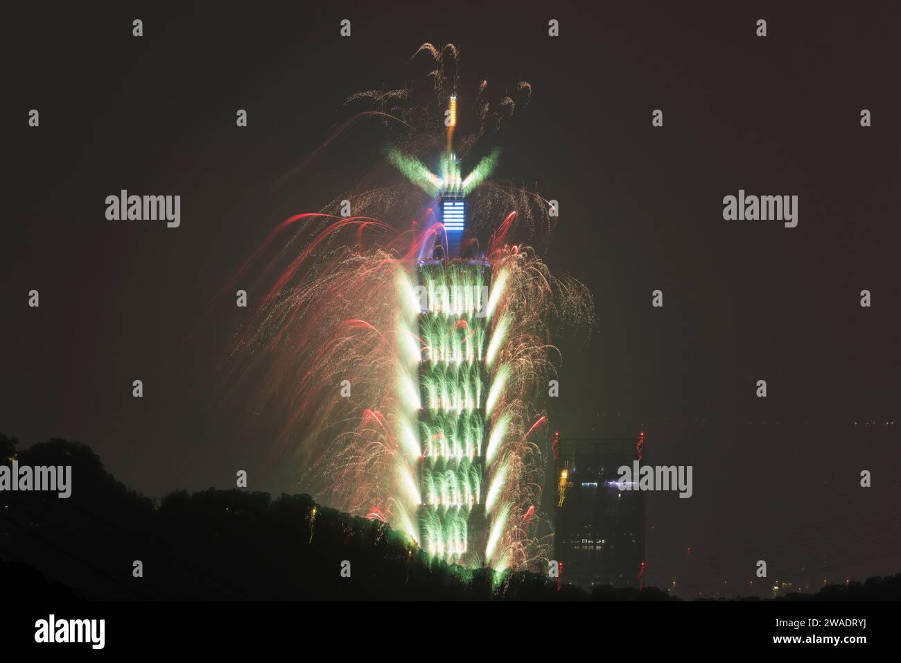 Feux d'artifice nouvel an 2023 taipei , Taiwan Banque D'Images