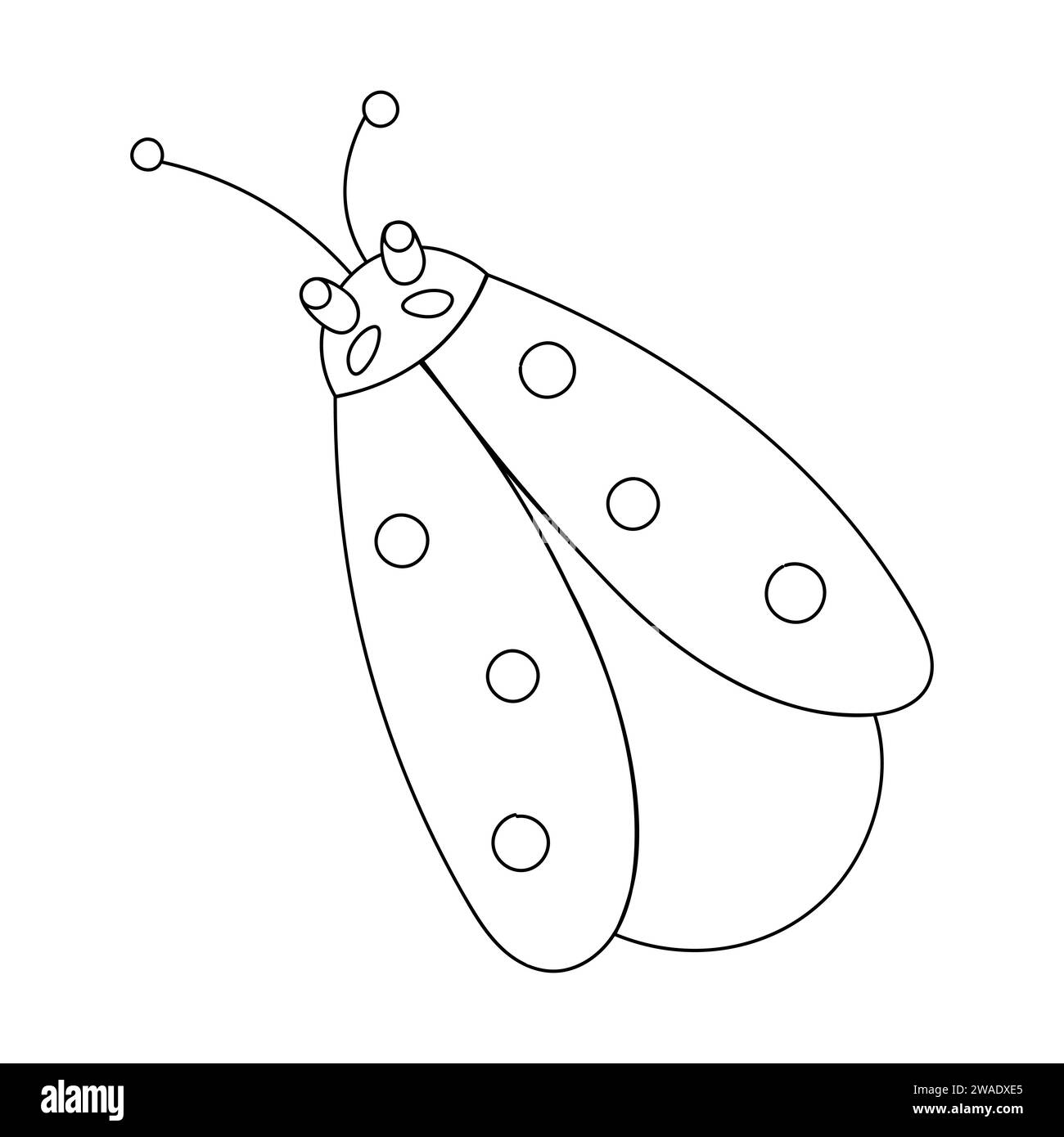 Coccinelle ou coccinelle design plat simple rouge et noir. Illustration vectorielle isolée sur fond blanc Illustration de Vecteur