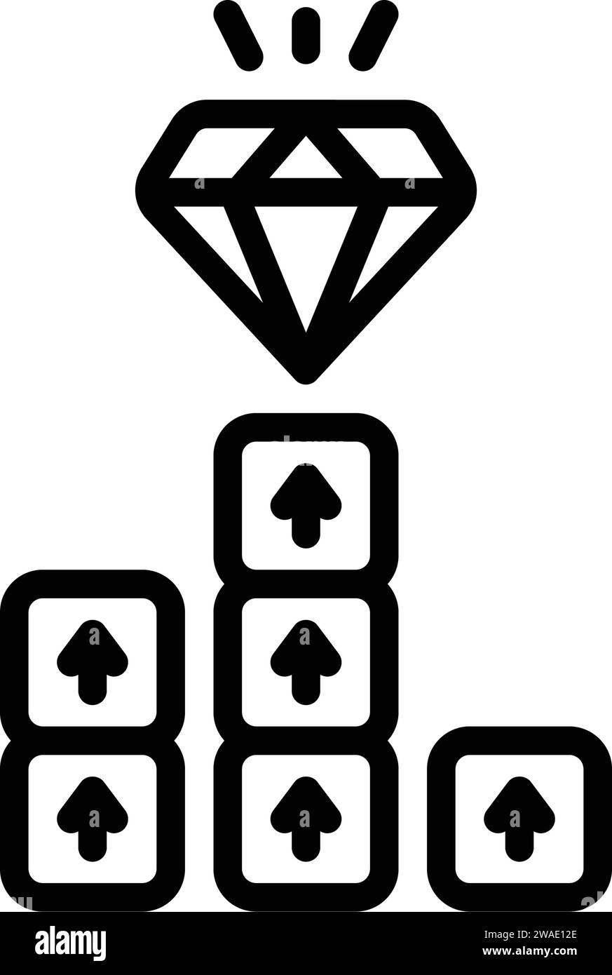 Icône pour les valeurs, diamant Illustration de Vecteur