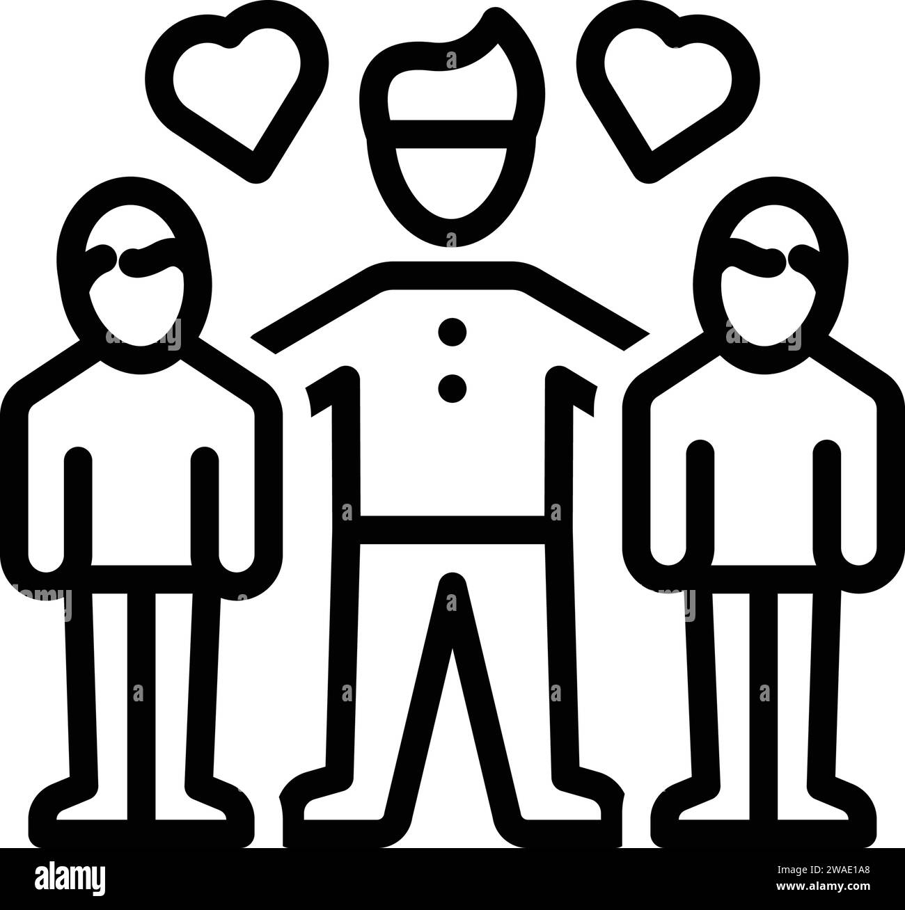 Icône pour l'inclusion, l'équité sociale, l'équité Illustration de Vecteur