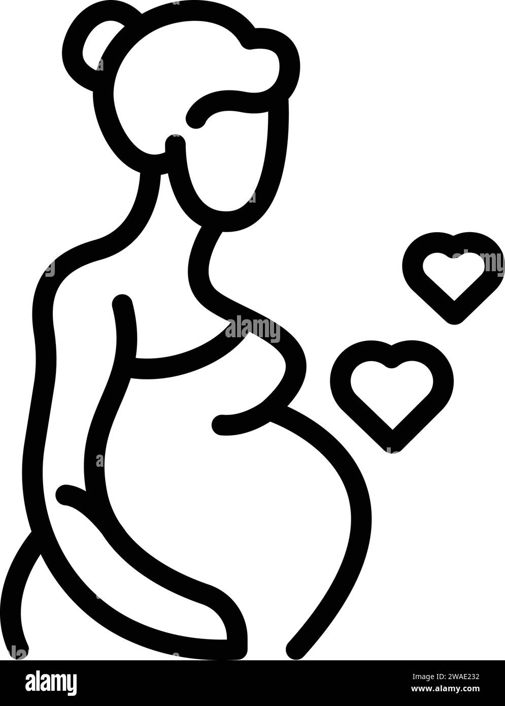 Icône pour grossesse, gestation Illustration de Vecteur