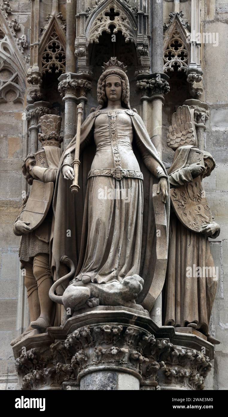 Statue de saint à la cathédrale Saint-Étienne de Vienne, Autriche Banque D'Images