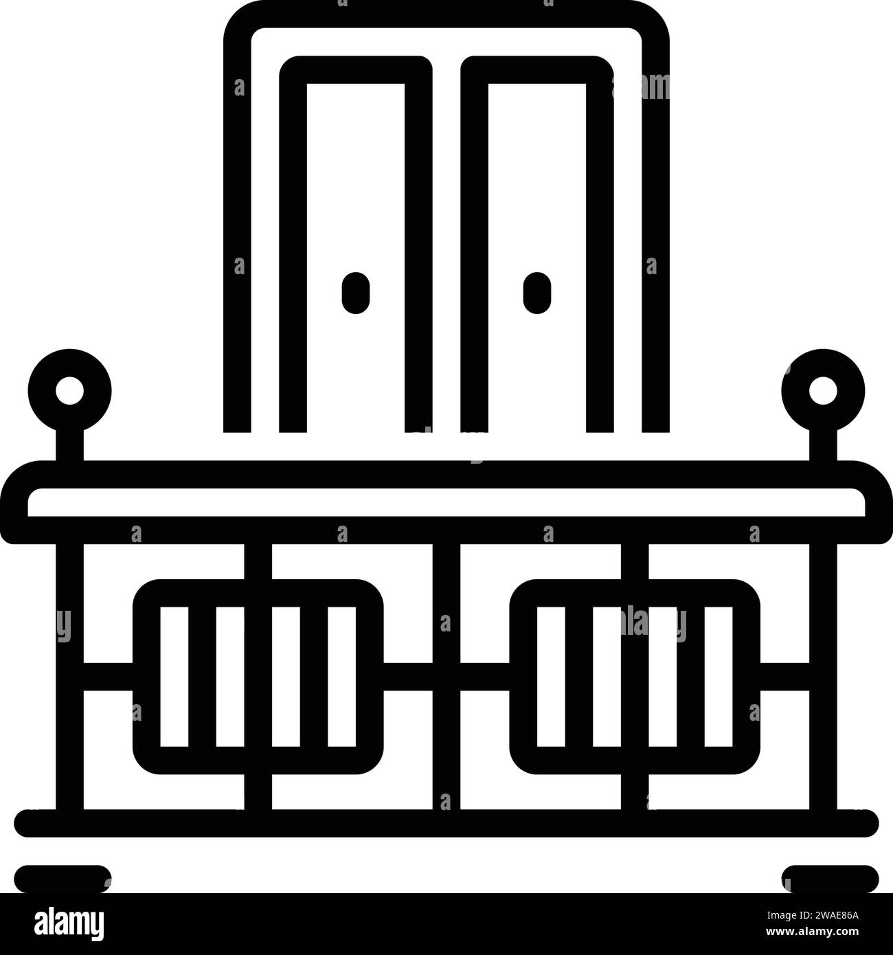 Icône pour balcon, galerie Illustration de Vecteur