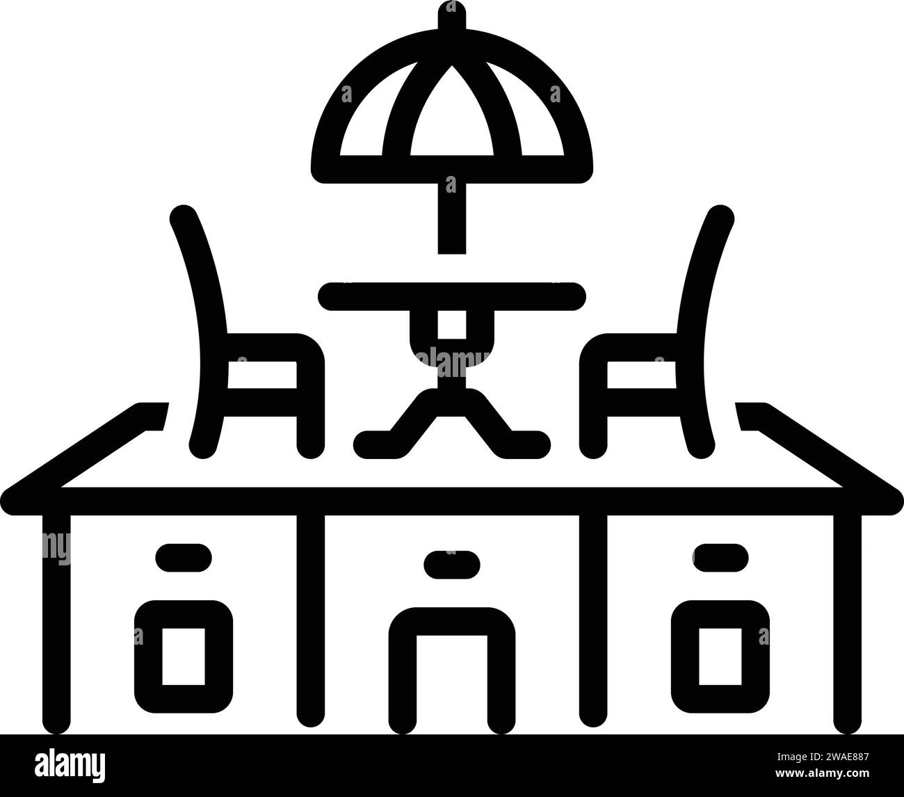 Icône pour terrasse, étage Illustration de Vecteur