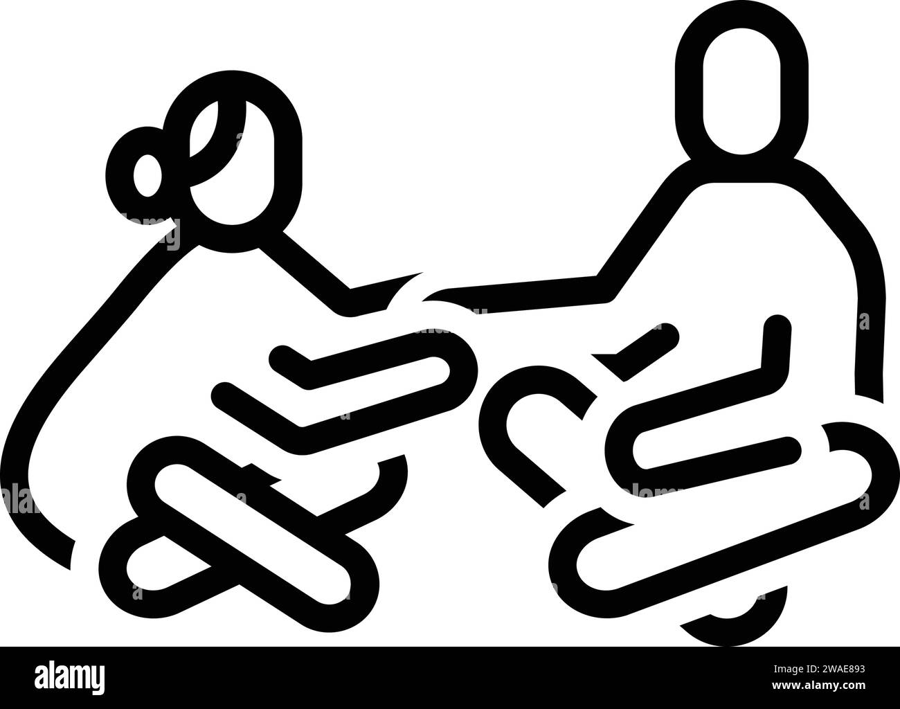 Icône pour soeur et frère, soeur Illustration de Vecteur