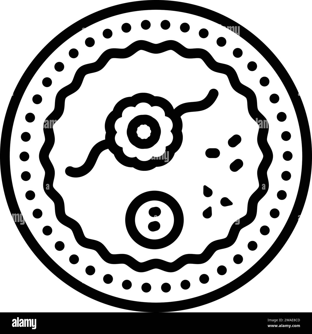 Icône pour rakhi dans la plaque, rakhi Illustration de Vecteur Icône pour rakhi dans la plaque, rakhi Illustration de Vecteur