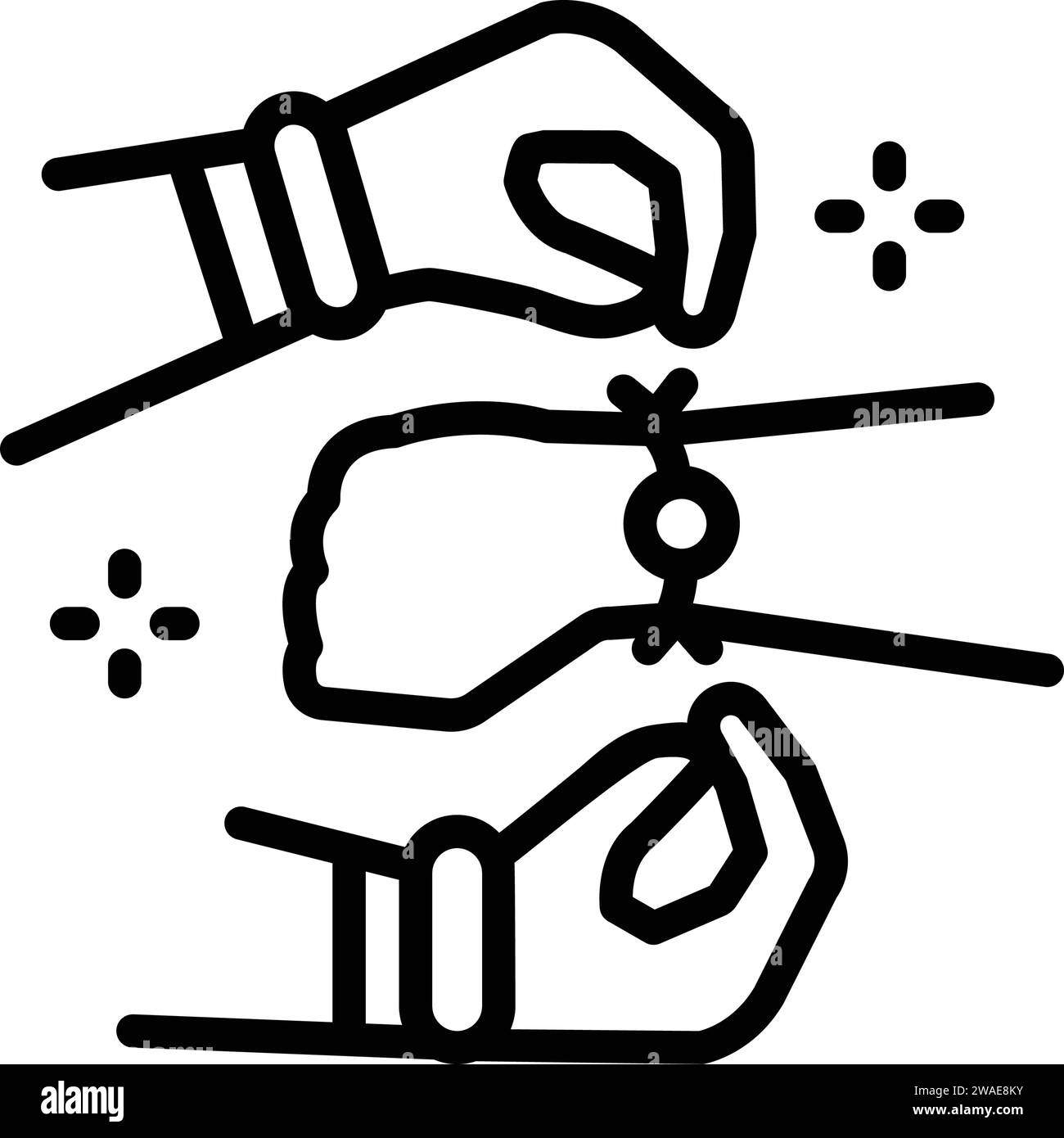 Icône pour rakhi dans la main, bracelet Illustration de Vecteur