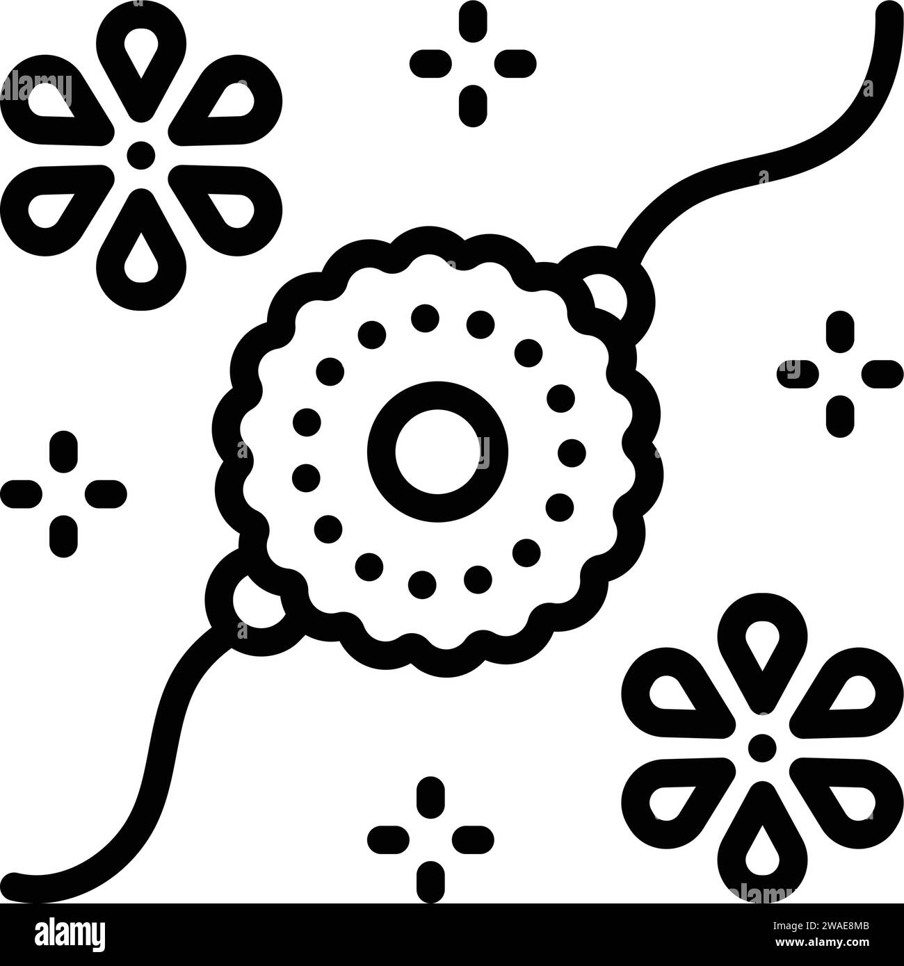 Icône pour rakhi et fleur Illustration de Vecteur Icône pour rakhi et fleur Illustration de Vecteur