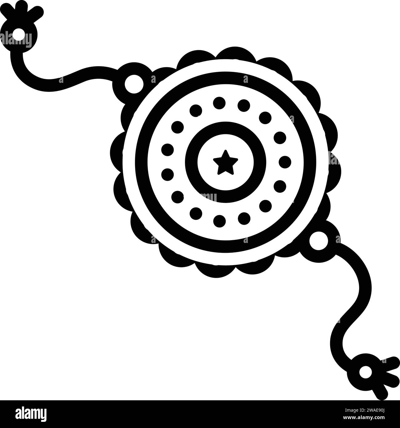 Icône pour rakhi, bond Illustration de Vecteur Icône pour rakhi, bond Illustration de Vecteur
