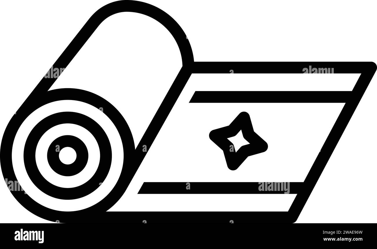 Icône pour rouleaux, tapis Illustration de Vecteur