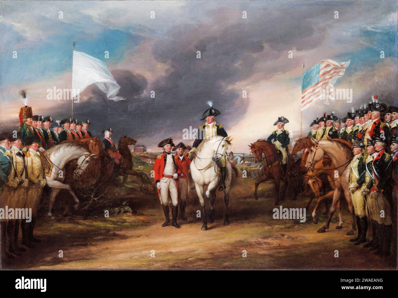 La reddition de Lord Cornwallis à Yorktown, le 19 octobre 1781, (la