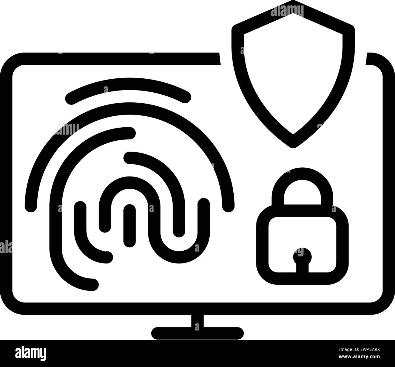 Icône pour la sécurité, la protection Illustration de Vecteur