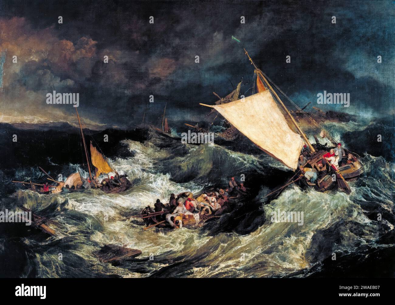 JMW Turner, The Shipwreck, peinture à l'huile sur toile, 1805 Banque D'Images