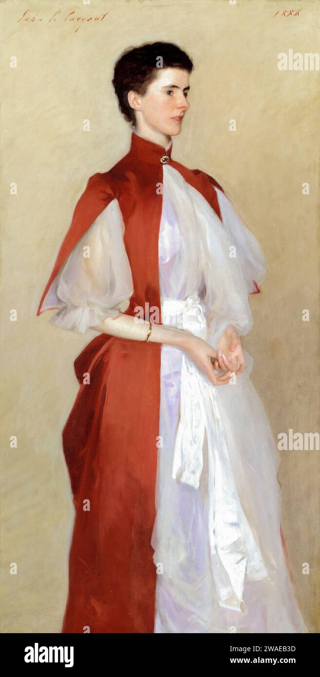 John Singer Sargent, Portrait de Mme Robert Harrison, peinture à l'huile sur toile, 1886 Banque D'Images
