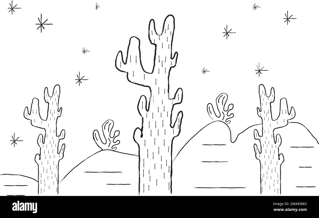 illustration cactus cordel nord-est Illustration de Vecteur