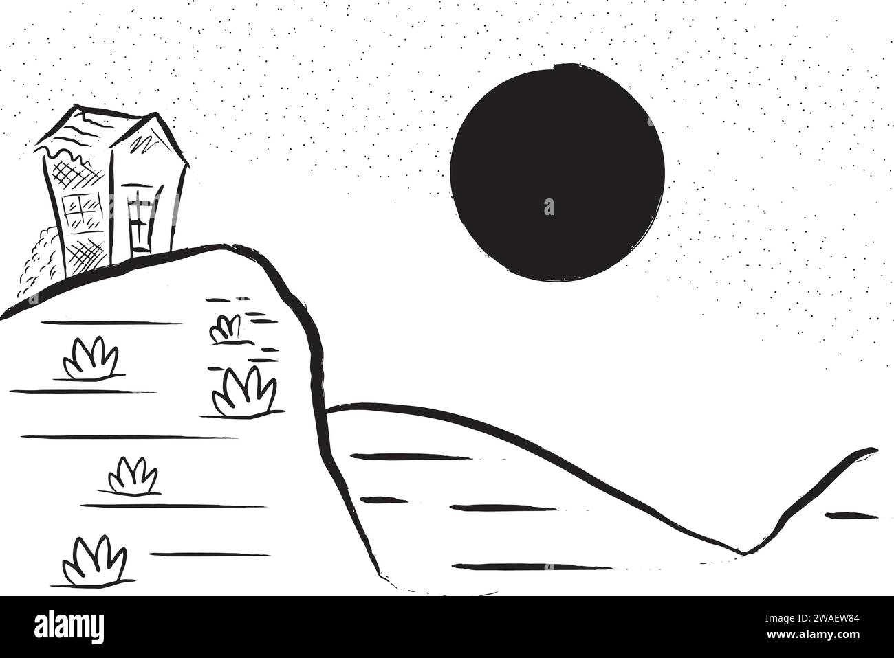 illustration de maison cordel Illustration de Vecteur