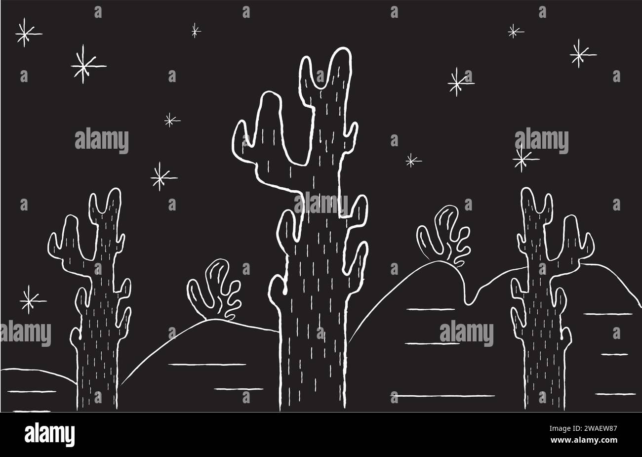 illustration cactus cordel nord-est Illustration de Vecteur