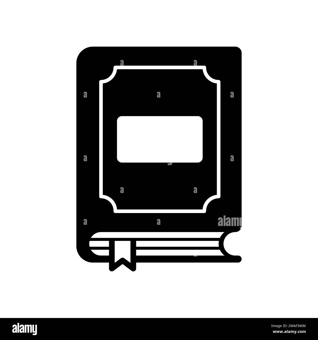 Icône Livre noir. Illustration vectorielle lecture et éducation Illustration de Vecteur