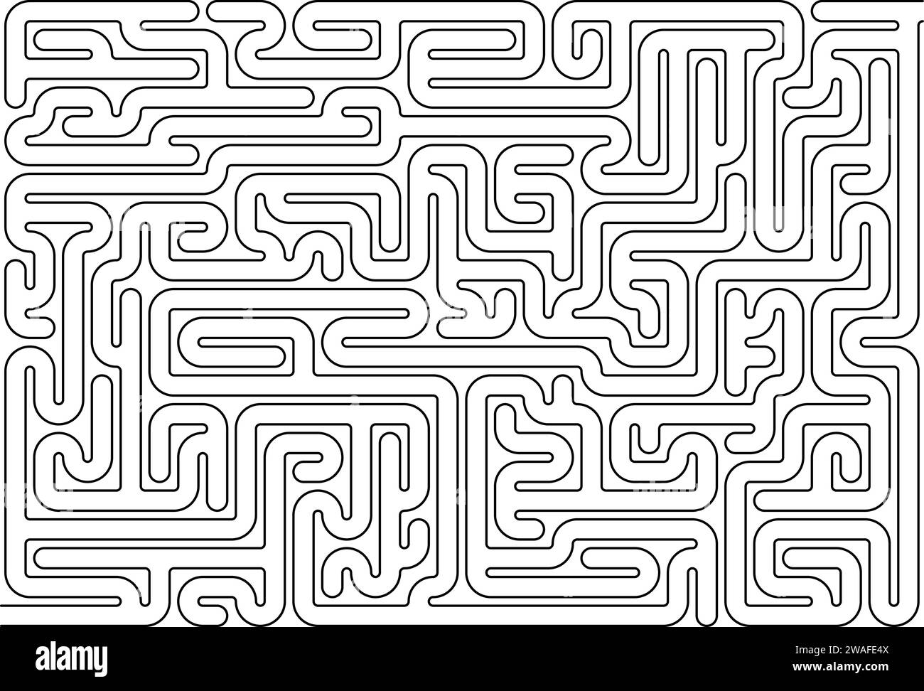 Vecteur labyrinthe isolé sur fond blanc. Labyrinthe de jeu de logique d'éducation pour les enfants. Avec la solution. Illustration de Vecteur