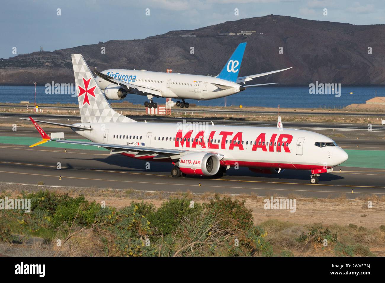 Boeing 737 MAX avion de ligne de la compagnie aérienne Air Malta Banque D'Images