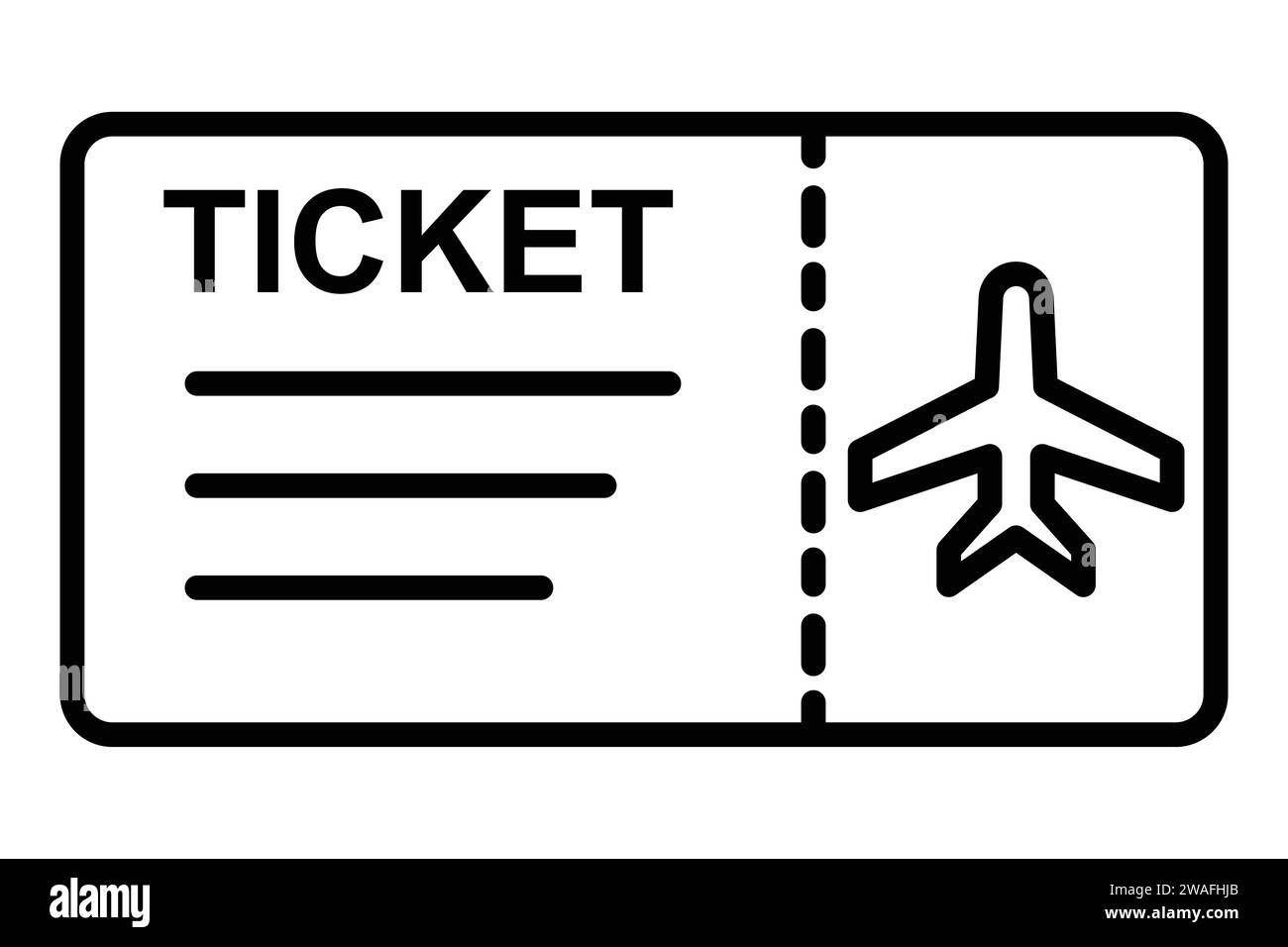 icône billet d'avion. icône associée au billet d'avion. style d'icône de ligne. illustration de l'élément Illustration de Vecteur