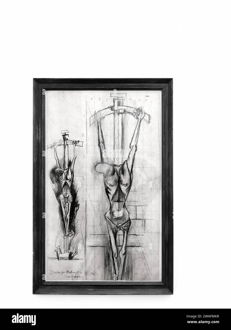 'Etude pour la crucifixion de Northampton' par Graham Sutherland, Musée du Vatican, Cité du Vatican, Rome, Italie. Banque D'Images