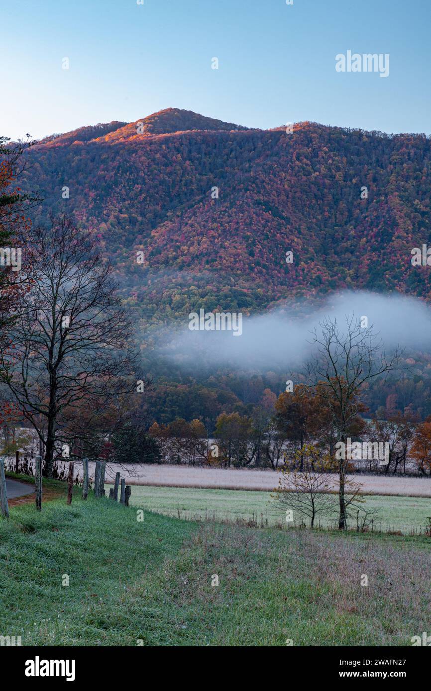 Automne à Cades Cove dans le parc national des Great Smoky Mountains Banque D'Images