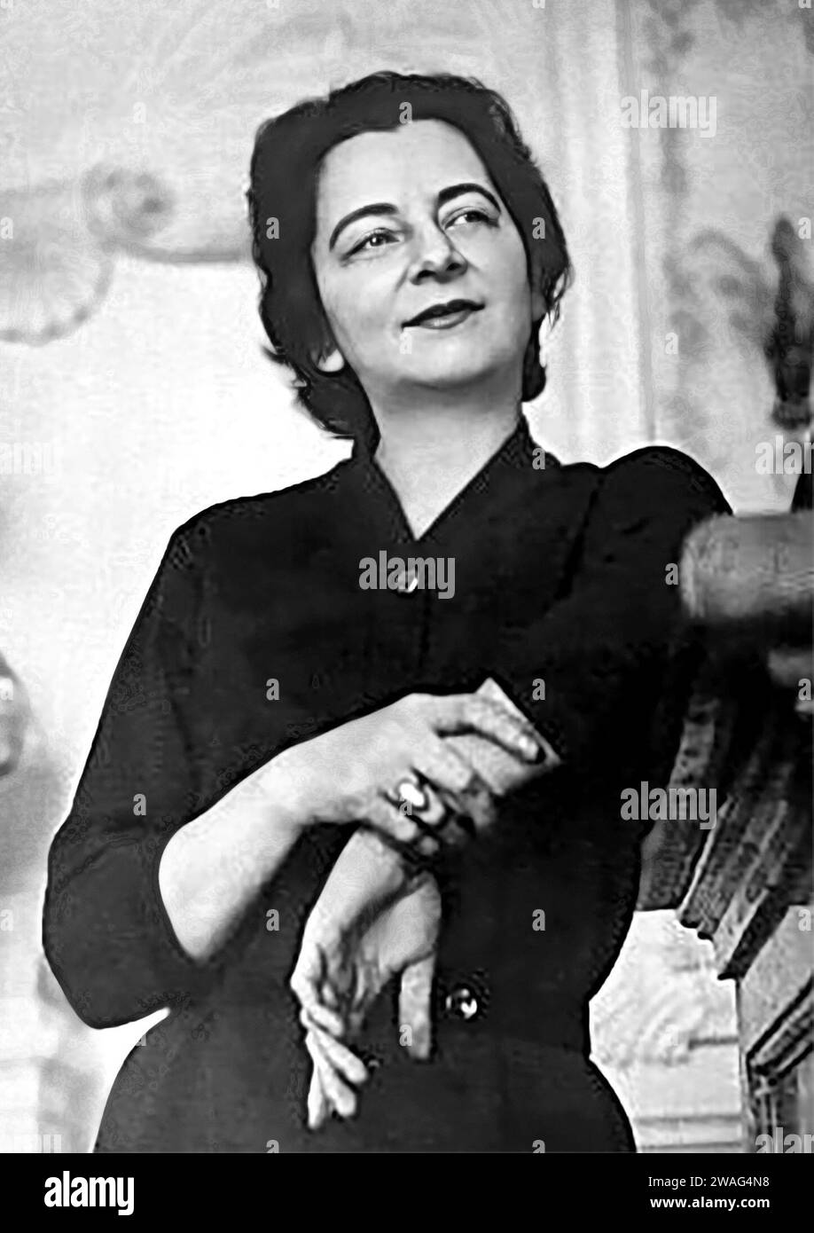 Grazyna Bacewicz. Portrait du compositeur et violoniste polonais Grażyna Bacewicz Biernacka (1909-1969), avant la Seconde Guerre mondiale Banque D'Images