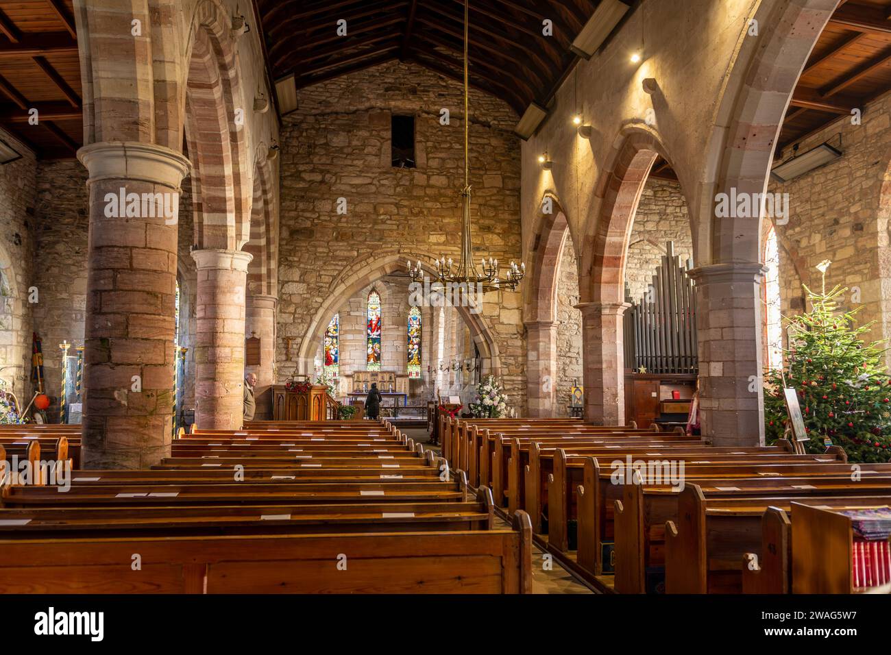 St Marys Church Holy Island Banque D'Images