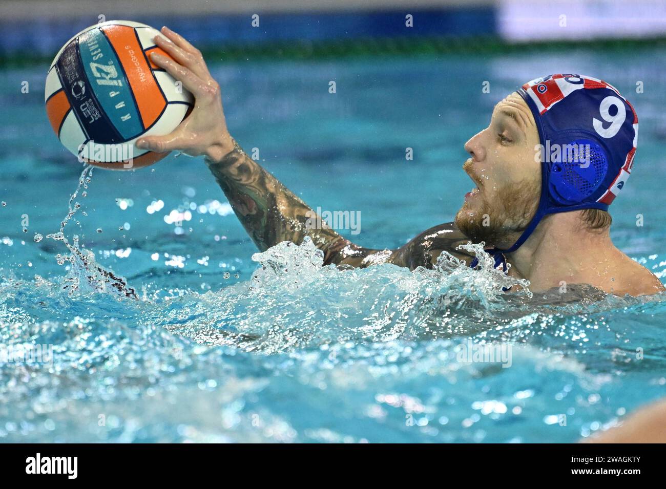 Dubrovnik, Croatie, 040124. Championnat d'Europe de waterpolo 2024