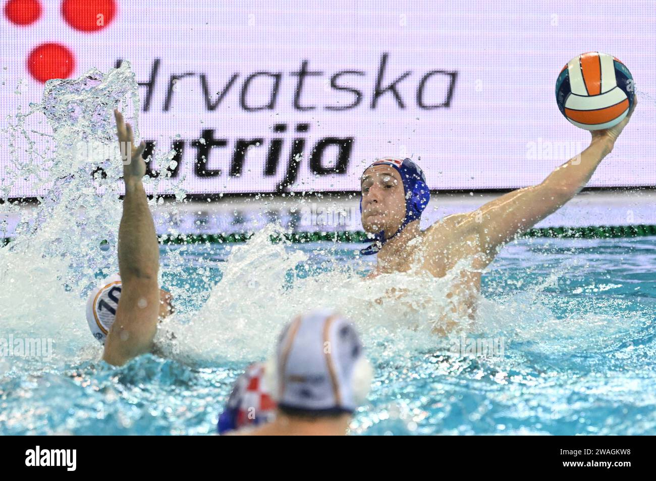 Dubrovnik, Croatie, 040124. Championnat d'Europe de waterpolo 2024